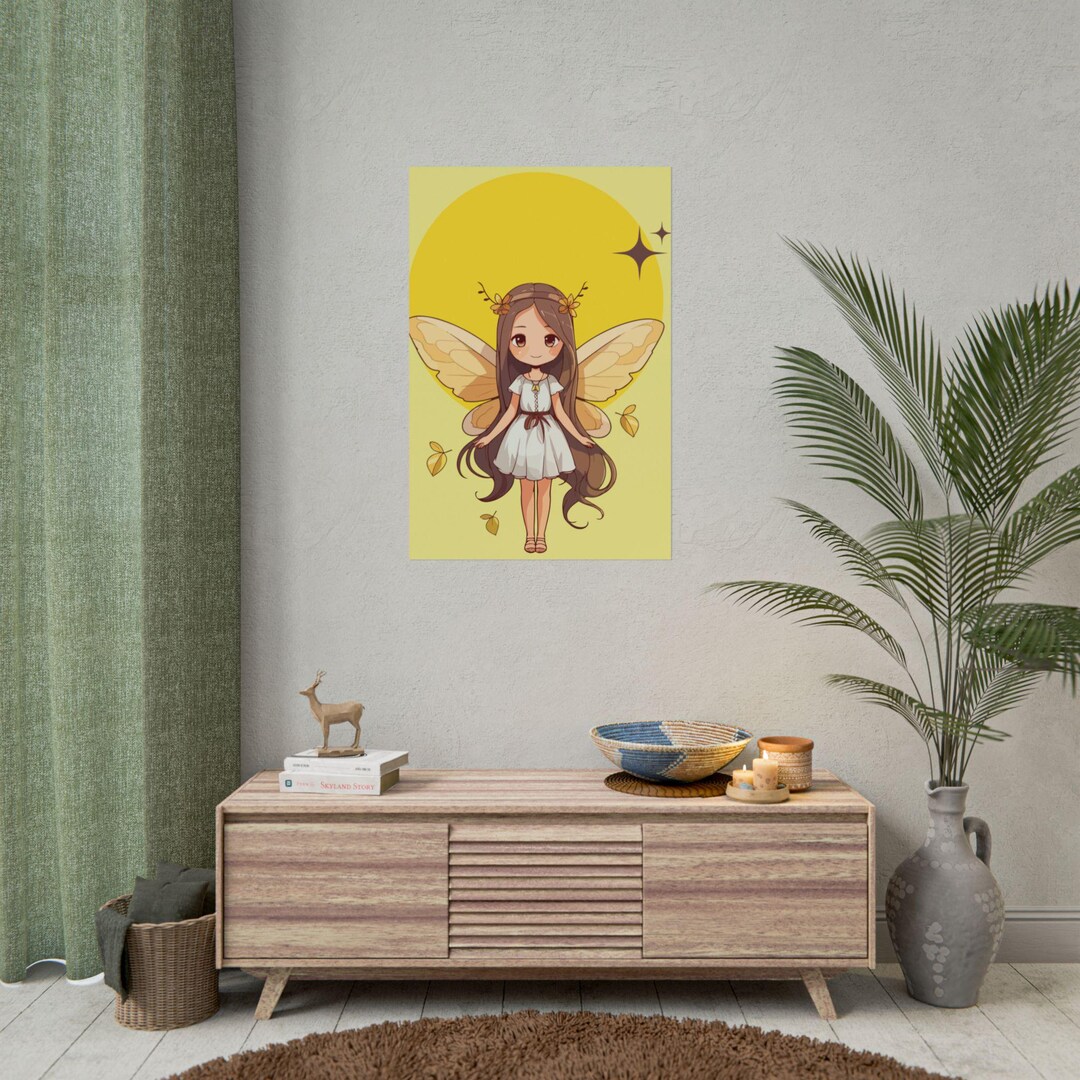 Sunlit Fairy Poster | Rolled Poster, Cute Anime Fairy Illustration - Etsy