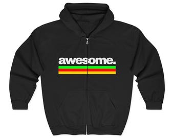 Retro Stripe Zip-Up Hoodie | Bold Statement Casual Wear
