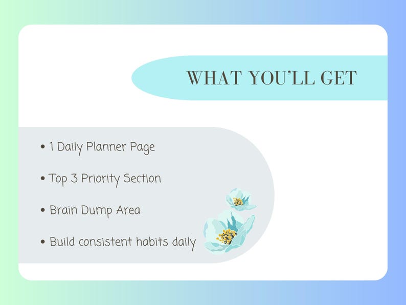 ADHD Daily Planner Printable | Minimalist Focus Organizer (instant ...