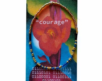 O'Keeffe "courage" Secret Computer-Coded Bracelet for the Tech and Art Nerds