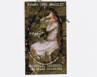 Ophelia "fate" Secret Computer-Coded Bracelet for the Tech and Art Nerds