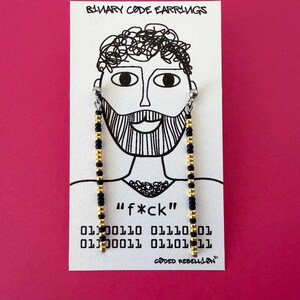 F*ck Binary Code Earrings