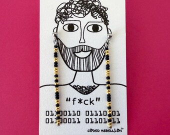 F*ck Binär Code Ohrringe