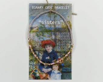 Renoir "sisters" Secret Computer-Coded Bracelet for the Tech and Art Nerds