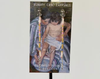 Mary Cassatt "joy" Secret Computer-Coded Earrings