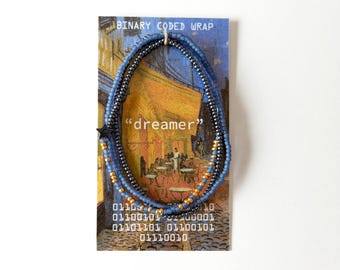 Van Gogh "dreamer" Secret Computer-Coded Wrap for Tech and Art Lovers
