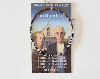 American Gothic "authentic" Secret Computer-Coded Bracelet for the Tech and Art Nerds