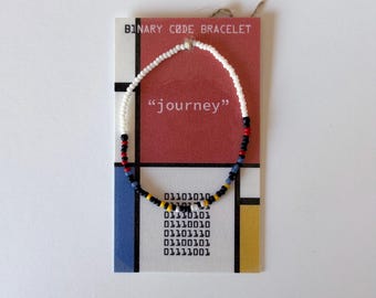 Mondrian "journey" Secret Computer-Coded Bracelet for the Tech and Art Nerds