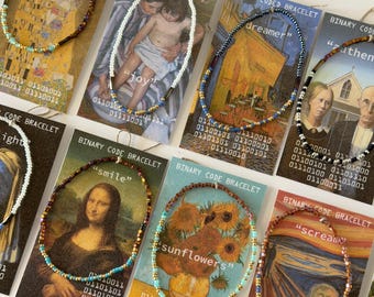 Feine Kunst inspiriert Binär-Code-Armband für STEAM-Ingenieure Künstler Computer Nerds Coder