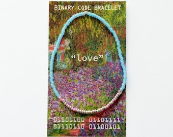 Claude Monet "love" Secret Computer-Coded Bracelet for the Tech and Art Nerds
