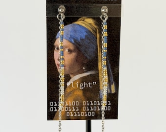 Girl with a Pearl Earring "light" Secret Computer-Coded Earrings