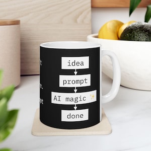 Kubek dla programisty AI: Już nie piszę kodu, tylko go podpowiadam | Kubek Vibe Coding Coffee | Trucizna humoru dla programisty