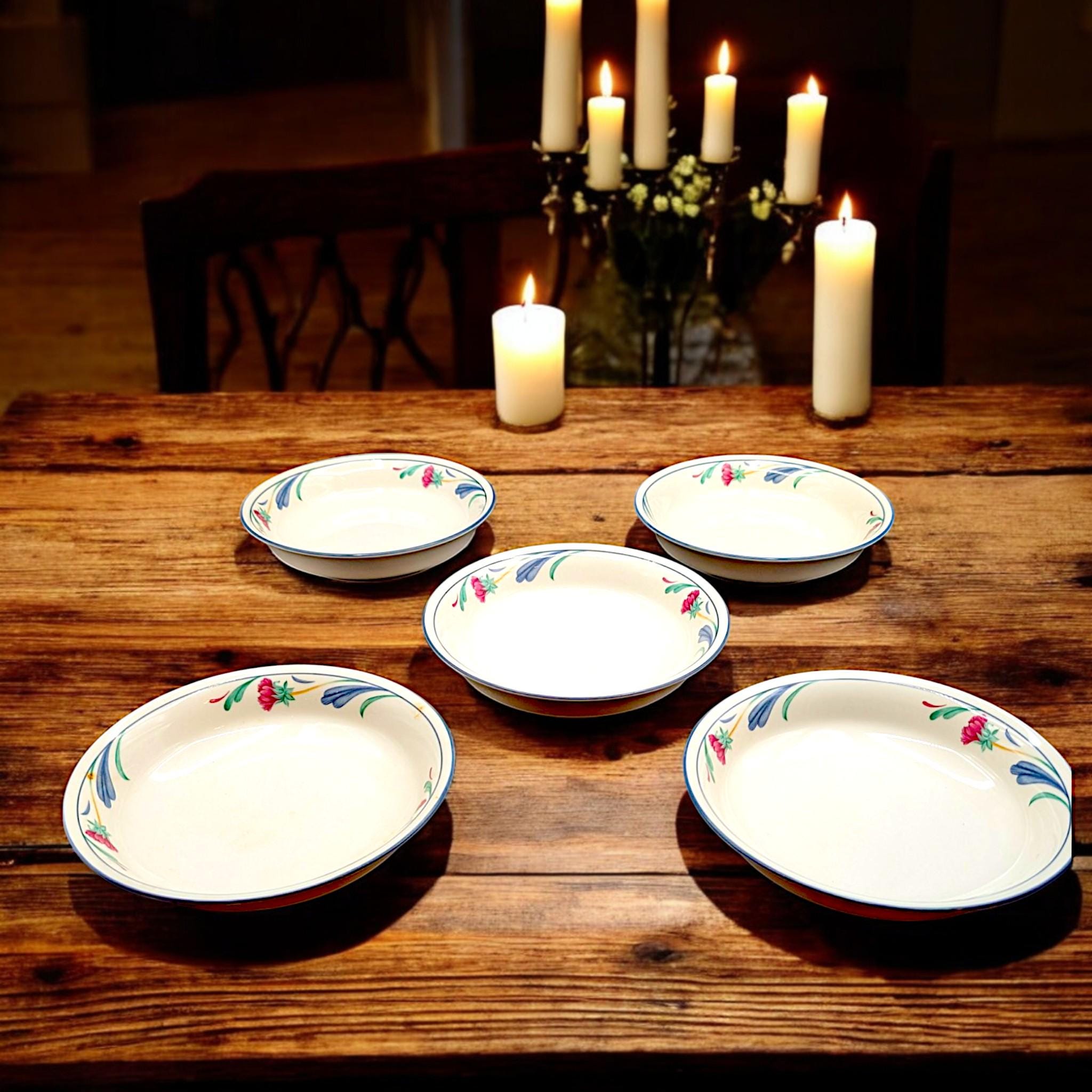 LENOX Chinastone Poppies on Blue Enamel Dish Set, Storage