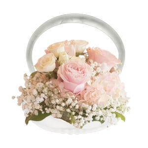 Vintage Gorgeous Large Frosted Glass Brides Basket by Indiana Glass 11.5 Inches MCM