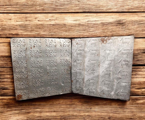Vintage Tobacco Logo Printing Plates - 1920s Advertising Art