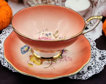 Royal Standard Bone China Footed Tea Cup and Saucer,