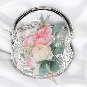 Vintage Blown Wedding Glass Basket with Handle is a Truly Captivating and Unique Work of Art
