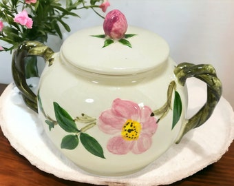 Franciscan Desert Rose Rare  Sugar Bowl with Lid 4 Inches Tall