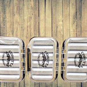 Set of 3 Small Pocket Size Water Resistant Double Sided Fly Boxes with Sawtooth Foam Liners Factory 2nds Minor Blemishes
