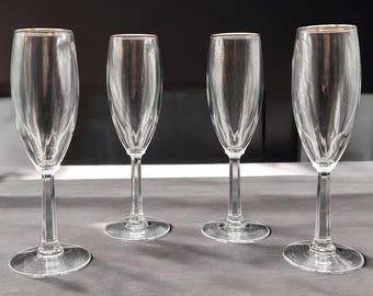 Crate & Barrel camille Champagne Flutes/glasses 11 Inch!! Free Ship!  LOVELY!! - Etsy