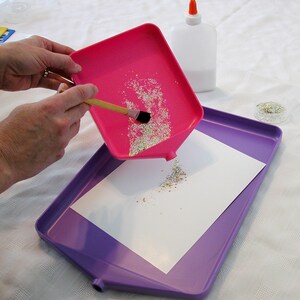 Large Tidy Tray Craft Tray and Child Activity Tray Glitter and Powder Contained Great for Teachers and Demonstrators image 4