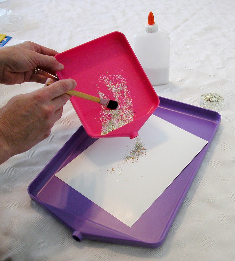Large Tidy Tray Craft Tray and Child Activity Tray Glitter and Powder Contained Great for Teachers and Demonstrators image 4