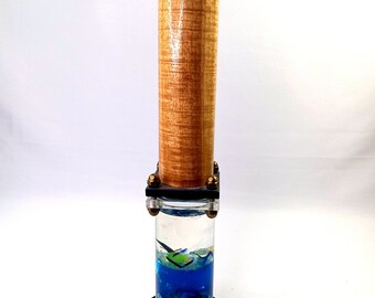Kaleidoscope-Kaleiodowave By Will Smith with Liquid Object Chamber 13" Tall