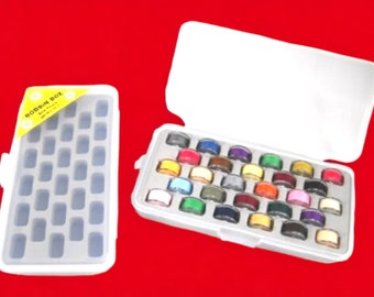 Juego de 2 organizadores de cajas de bobinas que incluyen 28 bobinas prebobinadas. Artículo 1465