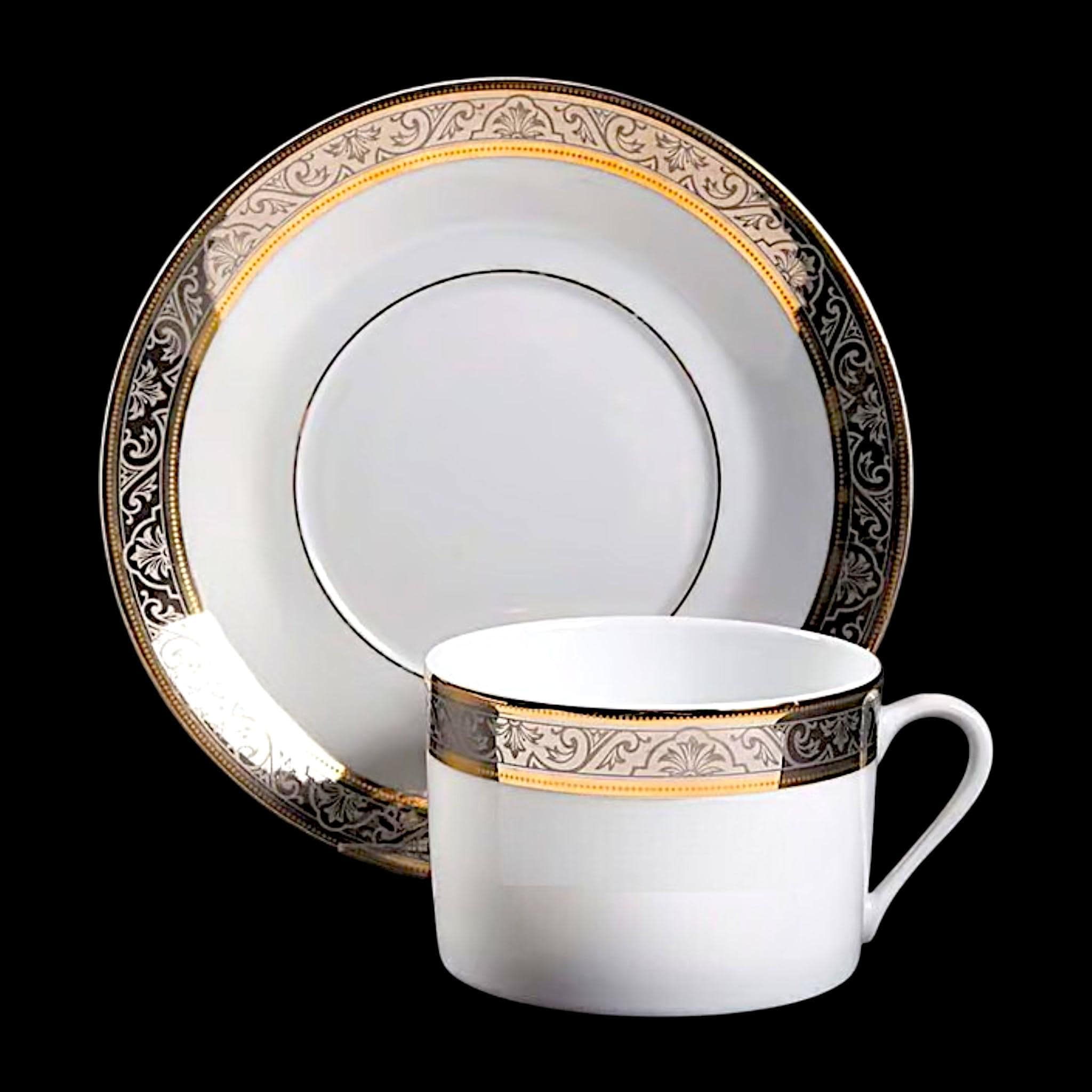 Vintage Limoges Cup and Saucer Set: Philippe Deshoulieres Orleans