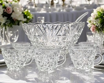 ANCHOR HOCKING社のPUNCH ボウルセット　ARLINGTON27 27 Piece Vintage Design Punch Set Anchorglass Anchor Hocking