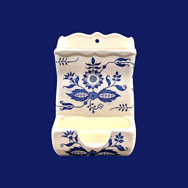Vintage RARE Blue Danube Wooden Matchstick Holder Great Addition to Your Collection Circa 1950s