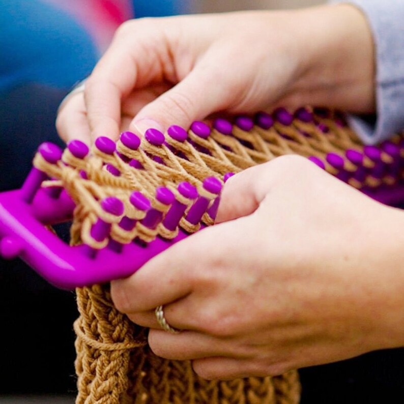 Long Knitting Loom Set of 4 w/ Needle Hook Carrying Case Etsy