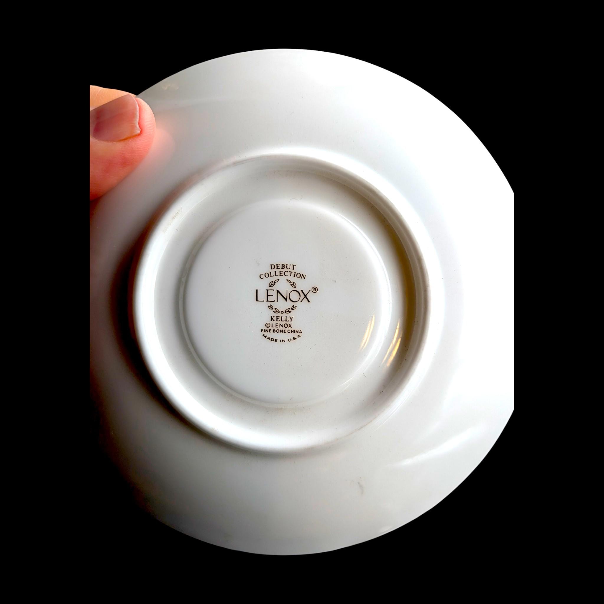 Lenox Kelly Bone China Teacup and Saucer Set – Malachite Green