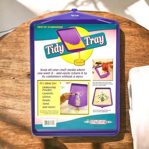 Craft Original Tidy Tray-Extra Large 14x 10 Inches- Glitter and Powder Mess Contained in this Large Funnel Style Tray