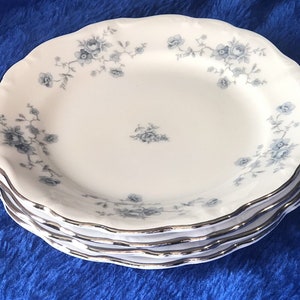 Johann Haviland Blue Garland Plates (Set of 4) - Bavarian China, Circa 1950