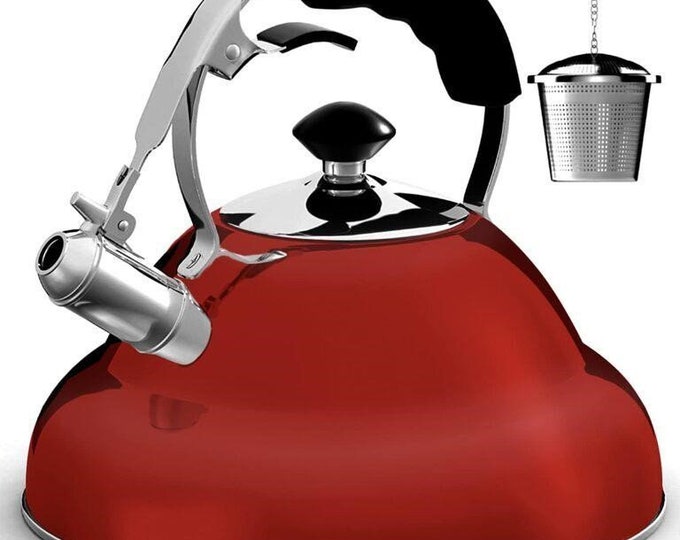Willow and Everett Whistling Tea Kettle for Stove Top 3 Liter Tea Pots