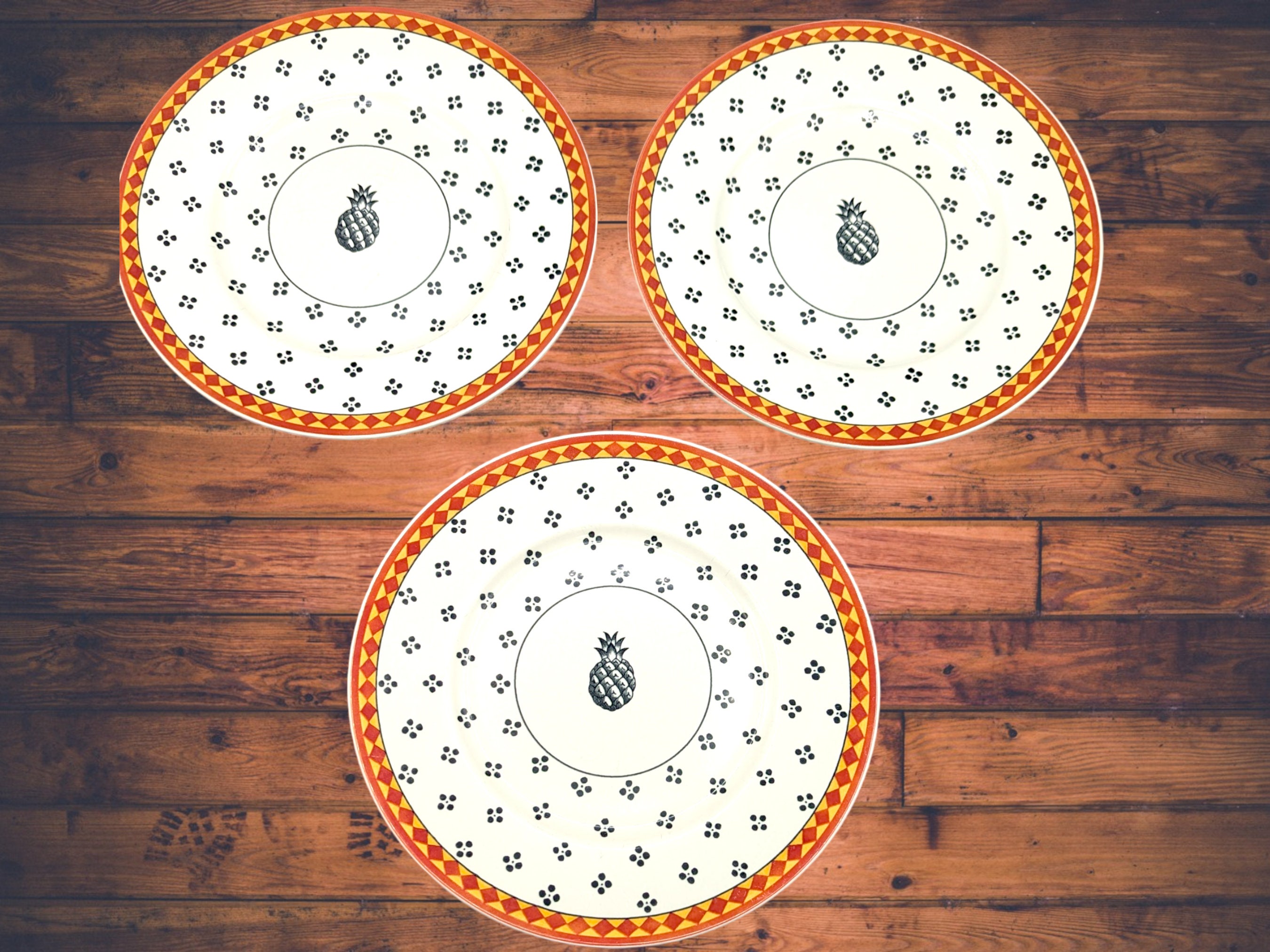 SET OF 3 Villeroy & Boch SWITCH Plantation Sahib 8 1/2 Inch