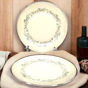 Lenox Repertoire Set of Two Dinner Plates 10 3/4 Inch Diameter Rare Discontinued Pattern Pristine Condition