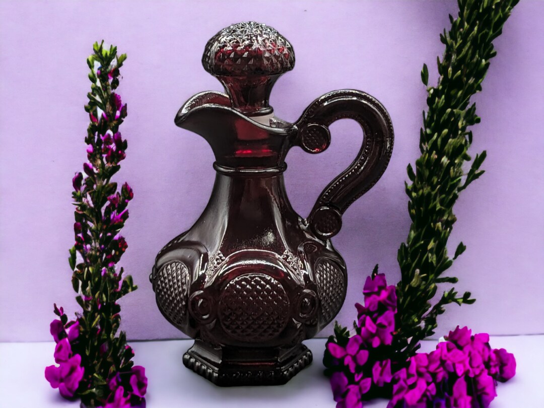 The Avon Cape Cod 1876 Collection Ruby Red Glass Cruet is a Captivating ...