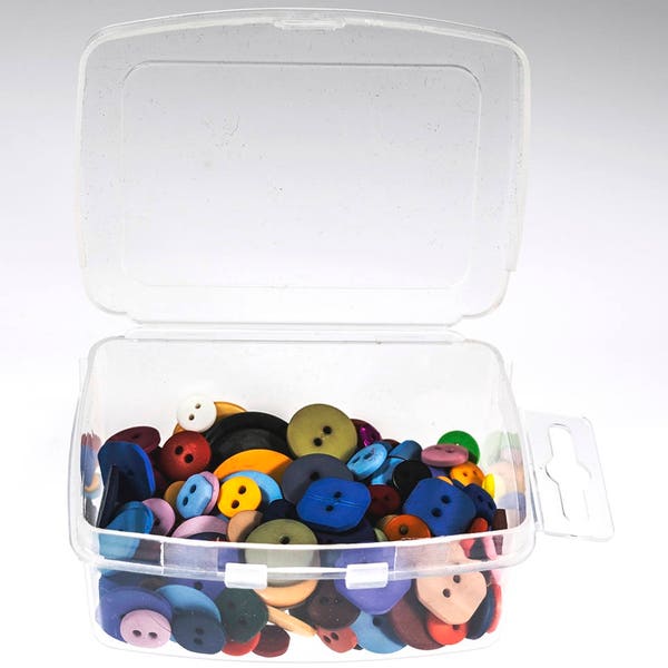 12 Count Pack - Snap-Tite Plastic Hinged Containers - Great for Peg Board