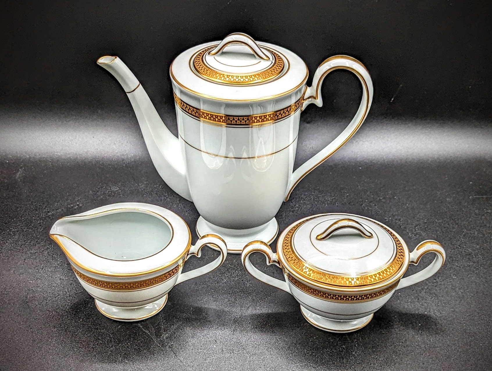 Vintage Noritake Goldridge 5084 Coffee Pot With Sugar Bowl