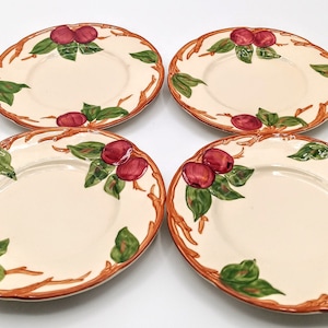 Set of 4 Franciscan Apple Bread Plates 6.5 Inch Diameter-  Excellent preowned condition