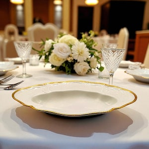 Rosenthal Sans Souci Relish: Gold Edge Porcelain Platter, Embossed Flowers (1929, 9.5 Inches)