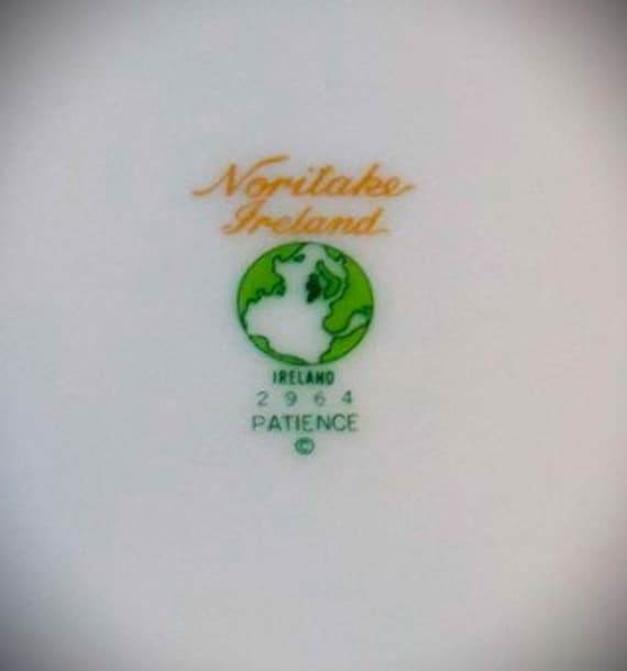 Rare Noritake Ireland Bone China Bread Plates: Blue Tan Floral