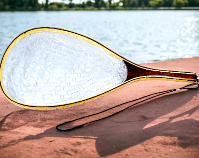 Fly Fishing Ghost Landing Net: Hardwood Catch and Release Net (11x15 Inches)
