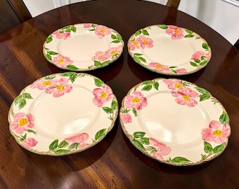 Franciscan Desert Rose Dinner Plates Set of 4 Vintage Floral