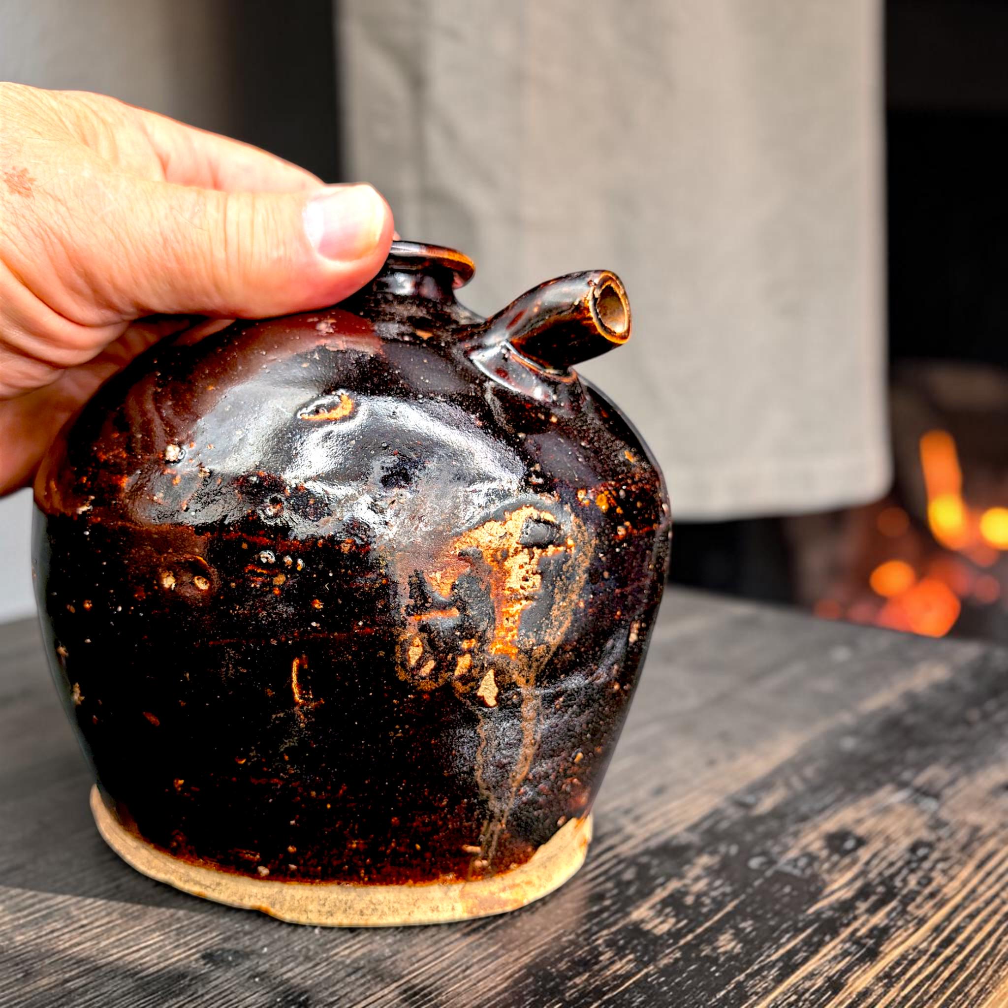 ヴィンテージ錫製ポット Antique Soy Sauce Pot - Etsy