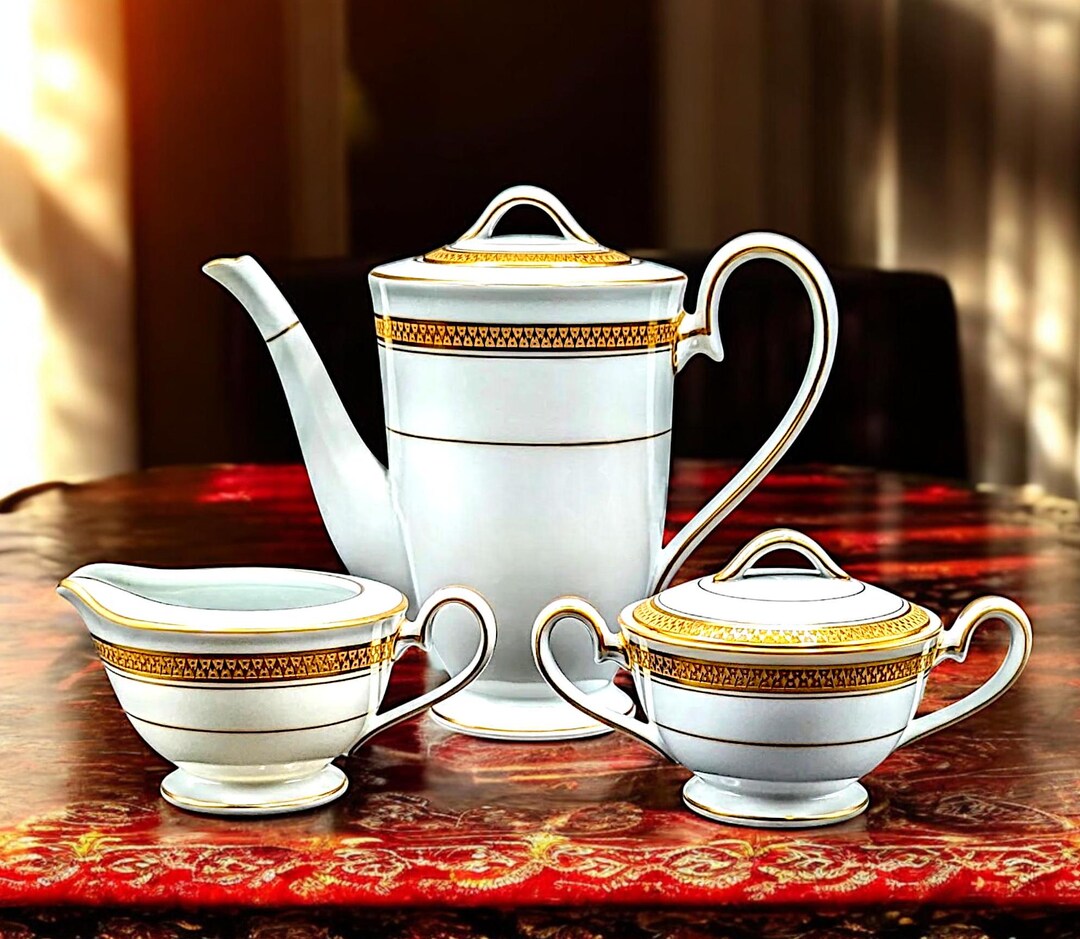 Noritake - Noritake『GRAND BROCHE』×2 Noritake Cup & Saucer 2 Customers White Grand Broche Used | eBay