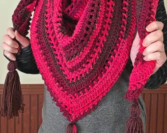 Pink Raspberry Shoulder Wrap or Shawl