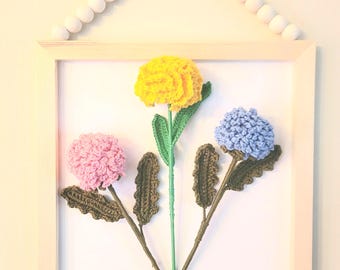 Crocheted Framed Flowers